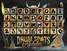 Load image into Gallery viewer, The Drum Spots Alphabet Poster