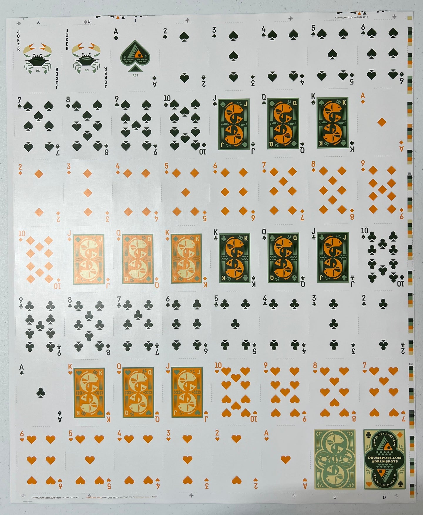 DS Playing Cards - Uncut Sheet